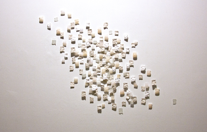 Angel, Kiln-Cast Glass, Plaster, Paper, Wax, Approx. 4 x 4 feet., 2012