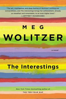 The Interestings cover art. Different-colored strips of paint running horizontally across the page