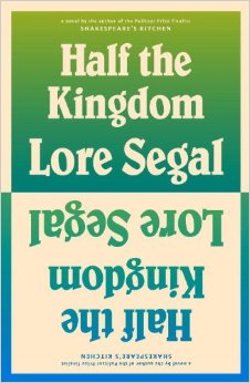 Half the Kingdom cover art. White text against a green background, reflected and inverted by the middle of the cover
