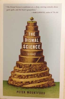 The Dismal Science cover art. A tiered brown cake made out of earthy substance with a tree at the top
