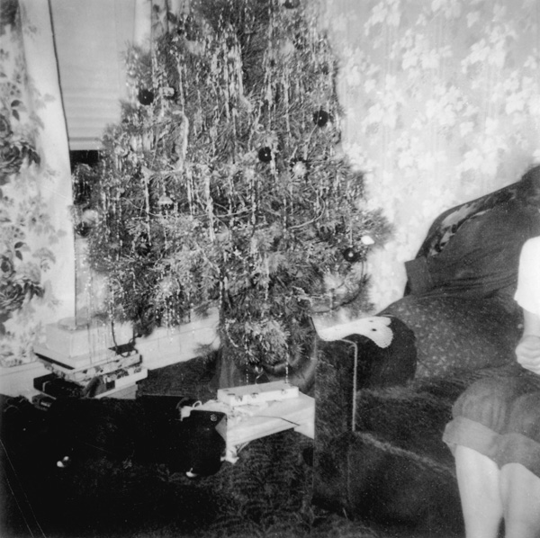 Christmas tree at my Babba's house, Pottstown, 1950s.