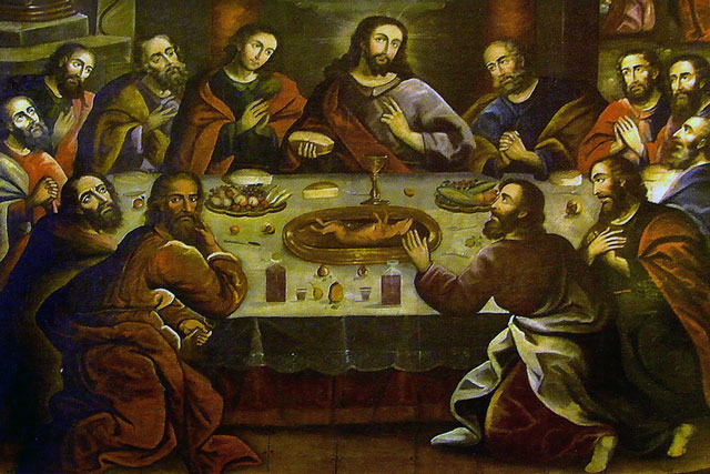 The Last Supper by Marcos Zapata, in the Cuzco Cathedral