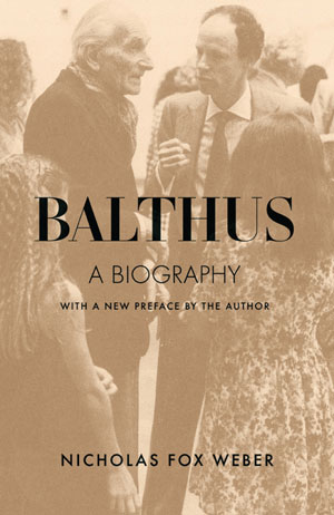 Balthus book jacket; two men talking