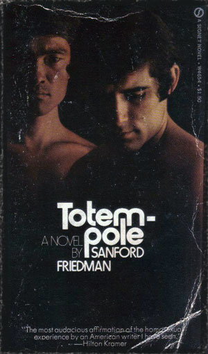 Totempole paperback. Two men standing in darkness