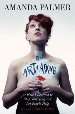 The Art of Asking book jacket; nude woman holding flower