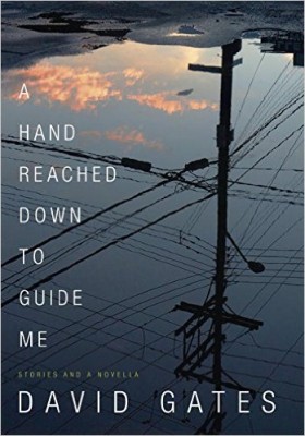 A Hand Reached Down to Guide Me cover art. An upside-down photo of a telephone pole against a darkening blue sky