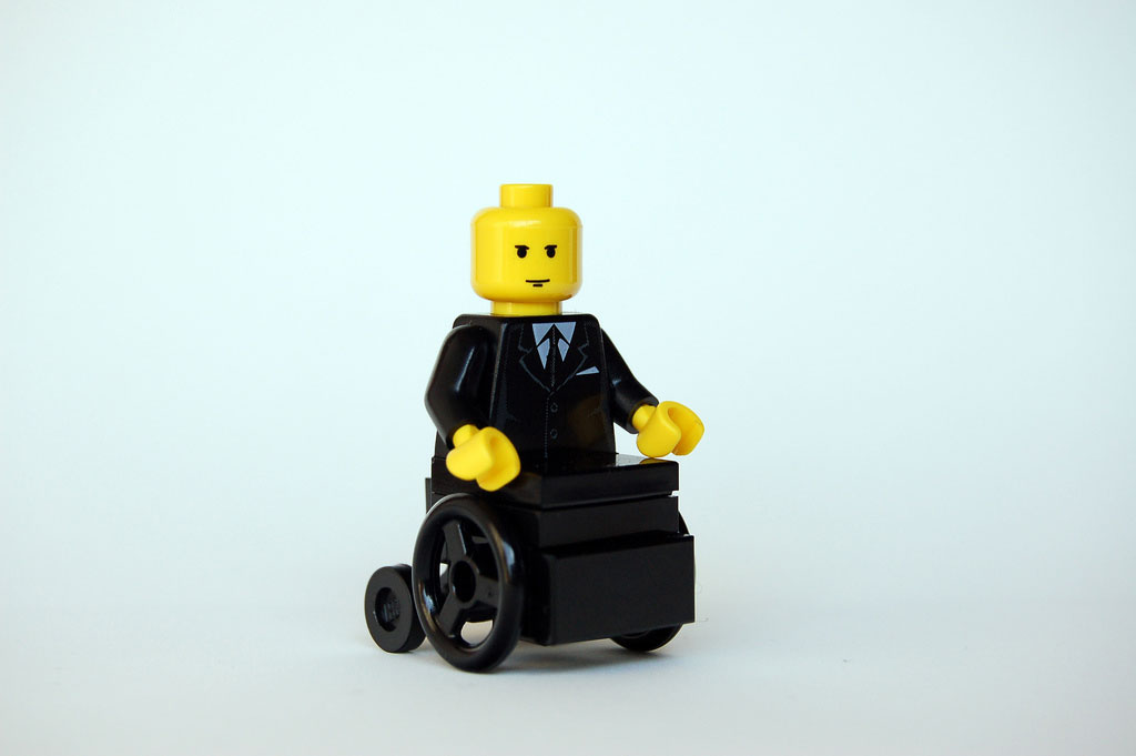 Lego man in wheelchair