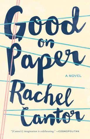 Good on Paper cover art. Dark blue text over a piece of notebook paper with distorted lines running across the page 