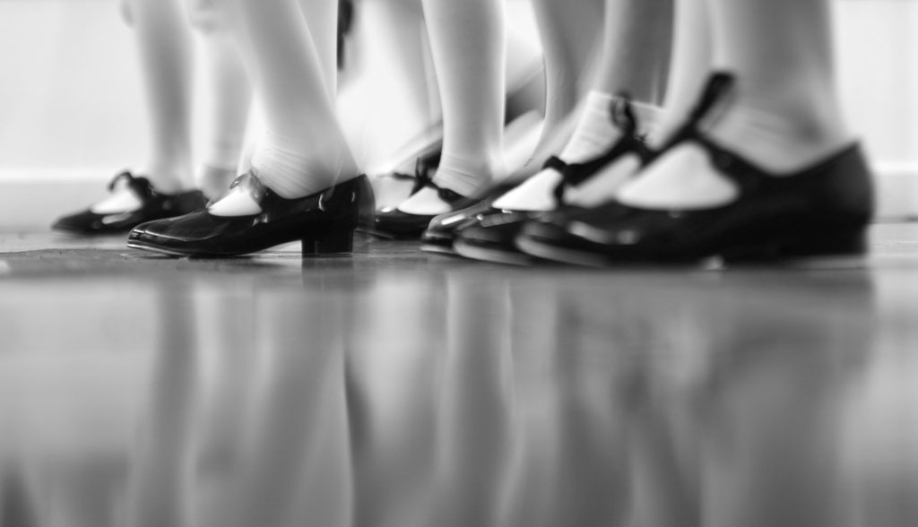 Children wearing tap shoes
