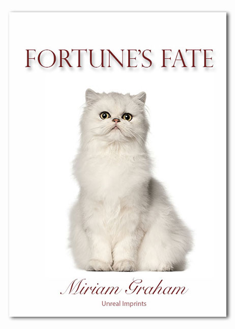 Fortune's Fate cover art. A white cat sitting 