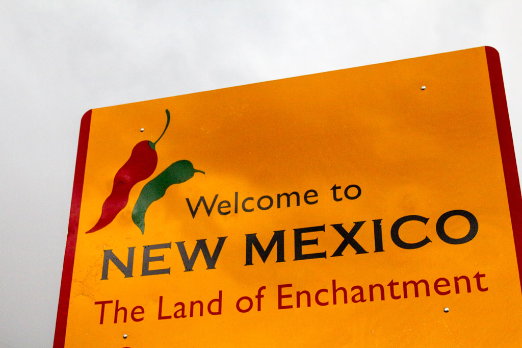 New Mexico welcome sign
