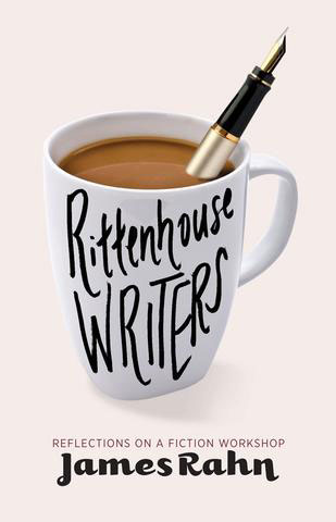 Rittenhouse Writers book jacket; coffee cup with pen