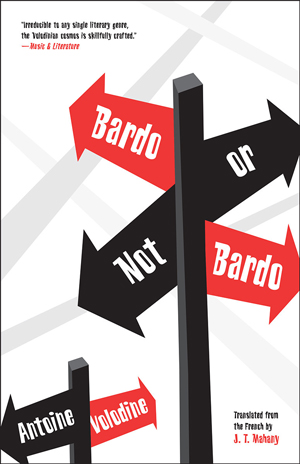 Bardo or Not Bardo cover art. A street sign with the words of the title on arrows pointing in different directions