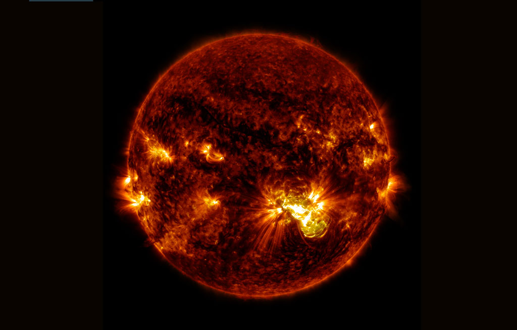 Close-up image of the sun from NASA