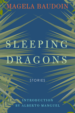 Sleeping Dragons cover art. Two thorny plants against a blue background