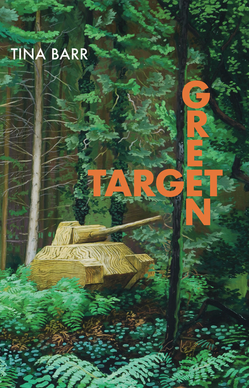 Jacket cover for GREEN TARGET; wooden tank in green forrest