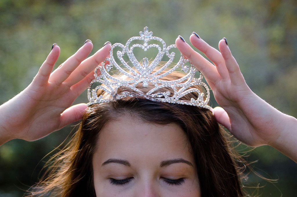 a beauty queen receiving her crown