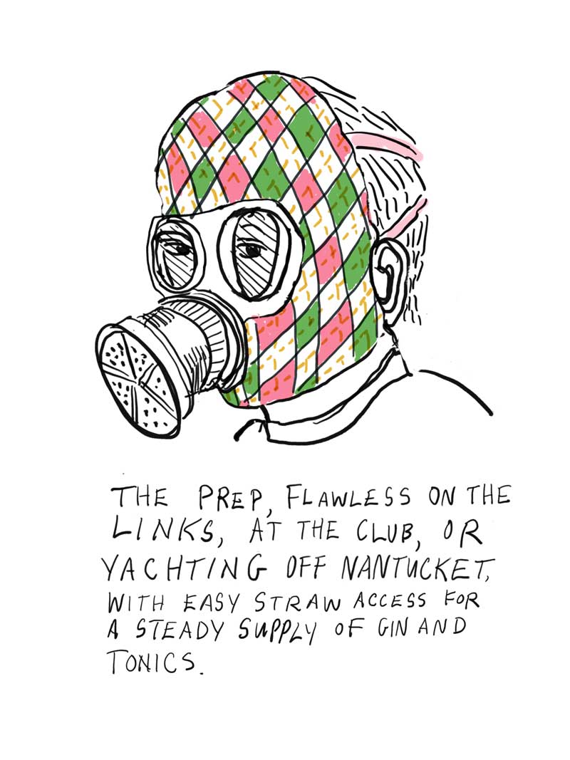 Cartoon image of facemask