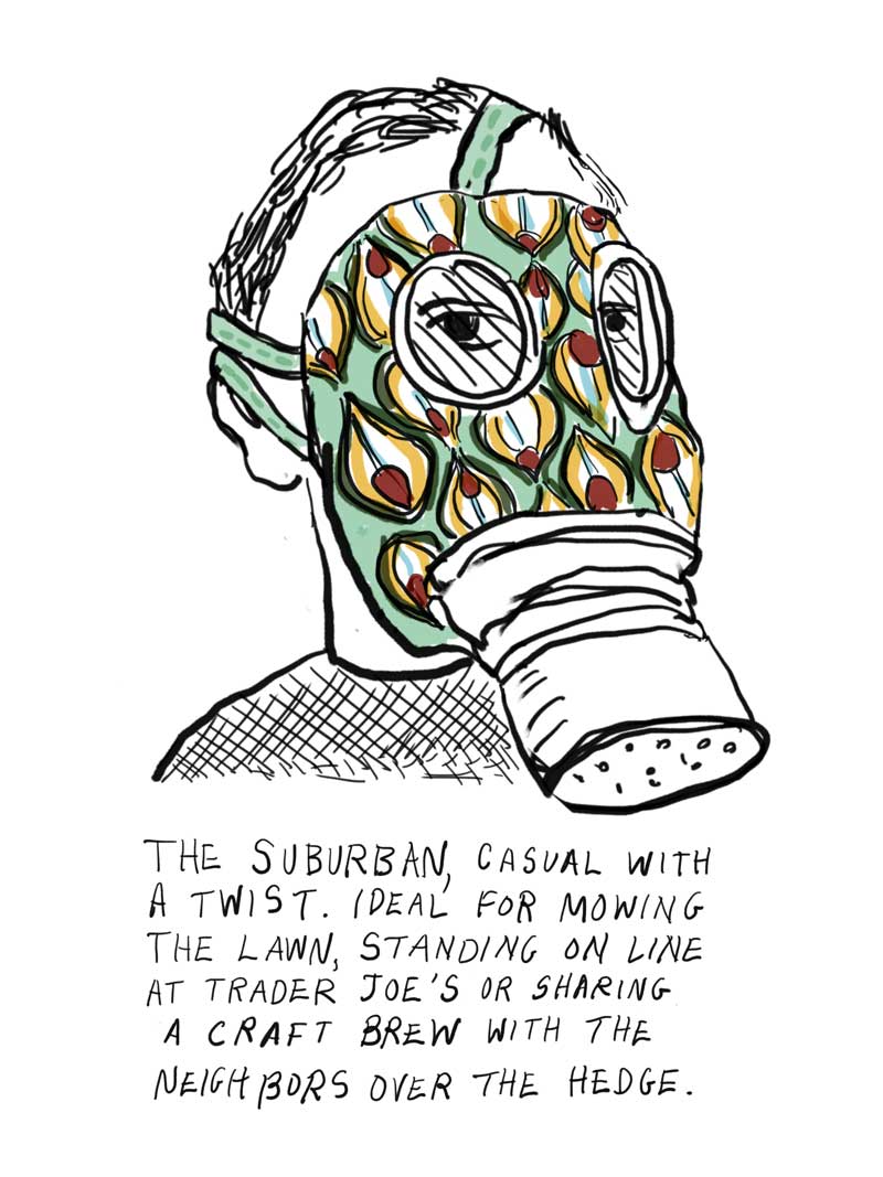 Cartoon image of facemask