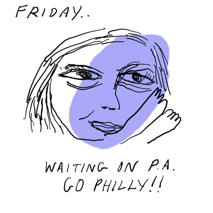 Waiting in PA--Go, Philly!